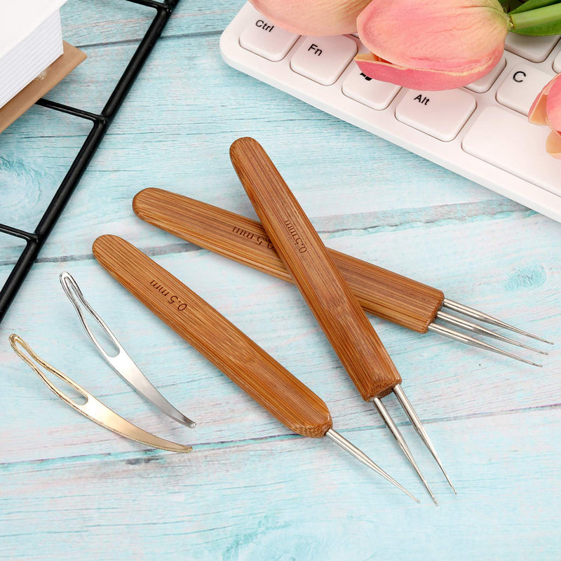 5 Pieces Dreadlocks Tool Includes 3 Pieces Dreadlocks Crochet 1 Hook 2 Hooks 3 Hooks Hair Weaving Needle Crochet 2 Pieces Hair Locking Tool for Braid Craft (0.5 mm) 0.5 mm - NewNest Australia