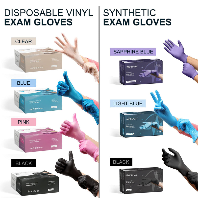 Pink Vinyl Disposable Gloves Small 50 Pack - Latex Free, Powder Free Medical Exam Gloves - Surgical, Home, Cleaning, and Food Gloves - 3 Mil Thickness Small (Pack of 50) Pink - NewNest Australia
