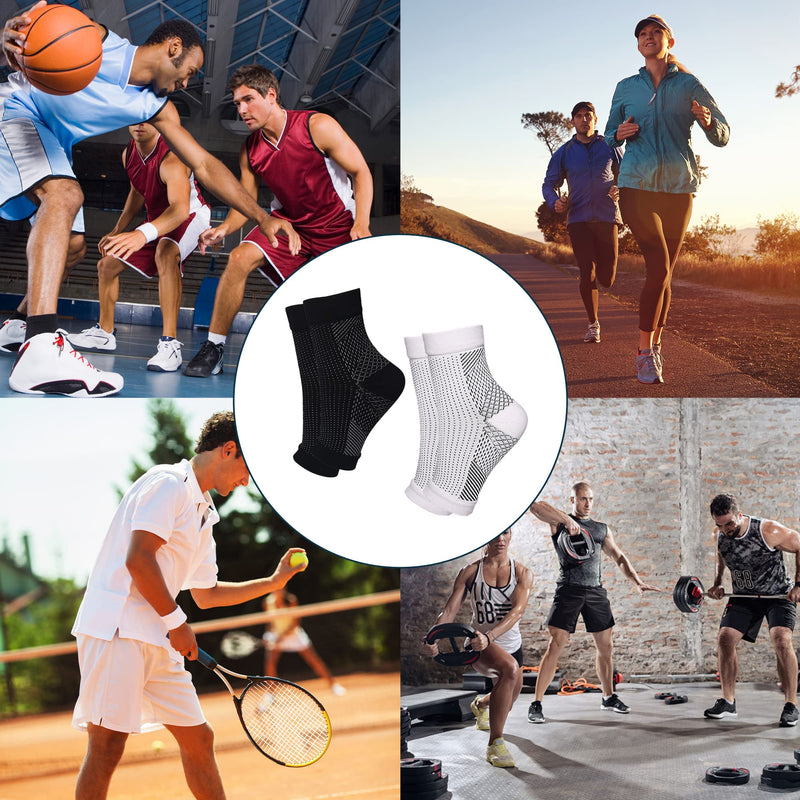 4 Pairs Of Ankle Bandage Orthopedic Compression Socks For Women And Men For Plantar Fasciitis Socks Arthritis Joint Pain Heel Spur Neuropathy Foot Bandages Ankle Joint - NewNest Australia