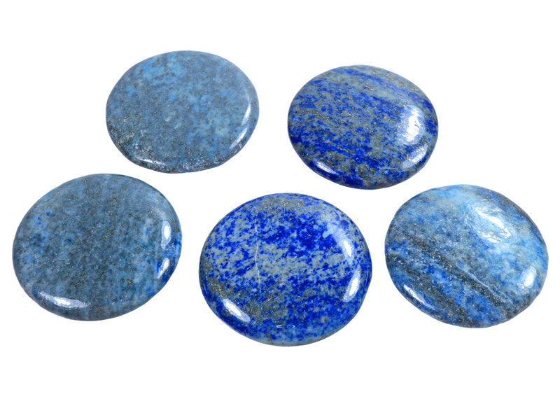 Lapis lazuli disc stone | Hand flatterer pocket stone | High quality gemstone Life Source Plus - NewNest Australia