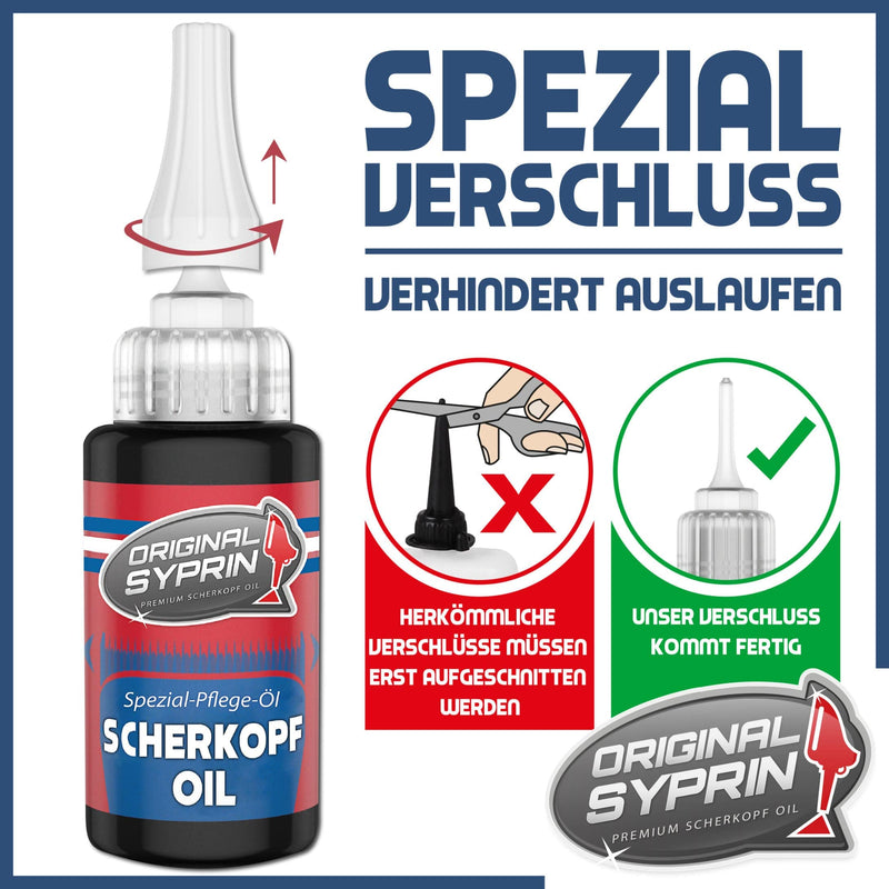 Original Syprin shaving head oil for hair clippers, hair clippers, razors, trimmers I shaving head oil, hairdressing supplies, shaving machine oil, precision mechanics oil, 1 x shaving head oil - NewNest Australia