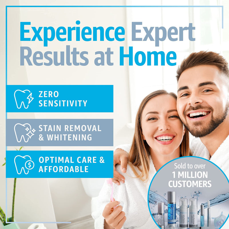 Smile Science Harley Street - Professional Teeth Whitening Kit - Includes Two-Part Intensive Stain Removal - Upto 8 Shades Whiter - for Sensitive Teeth - Rapid Results - 100% Enamel Safe - Vegan - NewNest Australia
