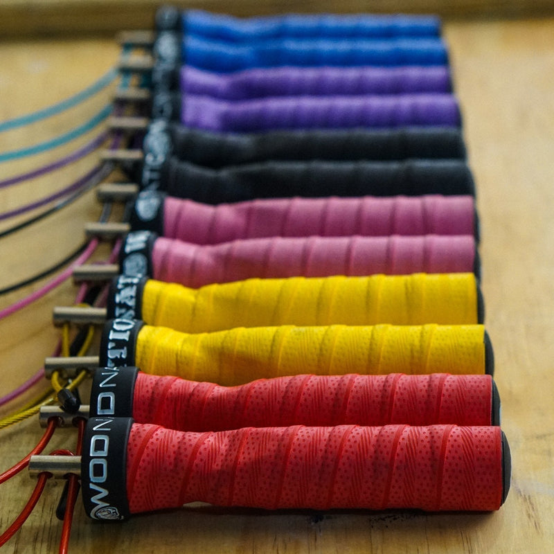 WOD Nation Attack Speed Jump Rope : Adjustable Jumping Ropes : Unique Two Cable Skipping Workout System : One Thick and One Light 11 Foot Cable : Perfect for Double Unders forCrossfit : Fits Men and Women Pink - NewNest Australia