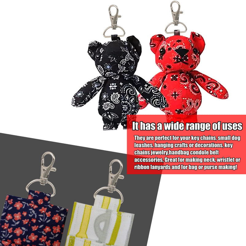 YAKA 50 Pack Premium Metal Lobster Claw Clasps 360° Swivel Trigger Snap Hooks by Swivel Clasps with D Ring (D Ring Inner Width 0.47inch) D ring inner width 0.47"/12mm - NewNest Australia