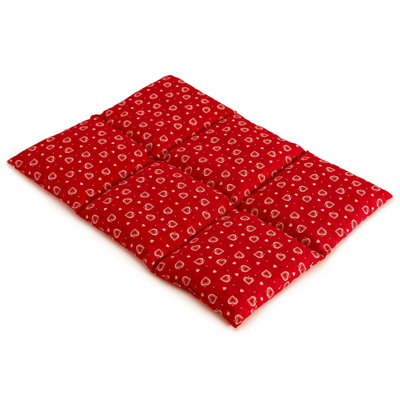 Cherry stone pillow large 40x30cm 6-chamber, hearts-red - e.g. back, stomach - heat pillow grain pillow for microwave and oven - cherry stone pillow 30x40 hearts-red cherry stones - NewNest Australia