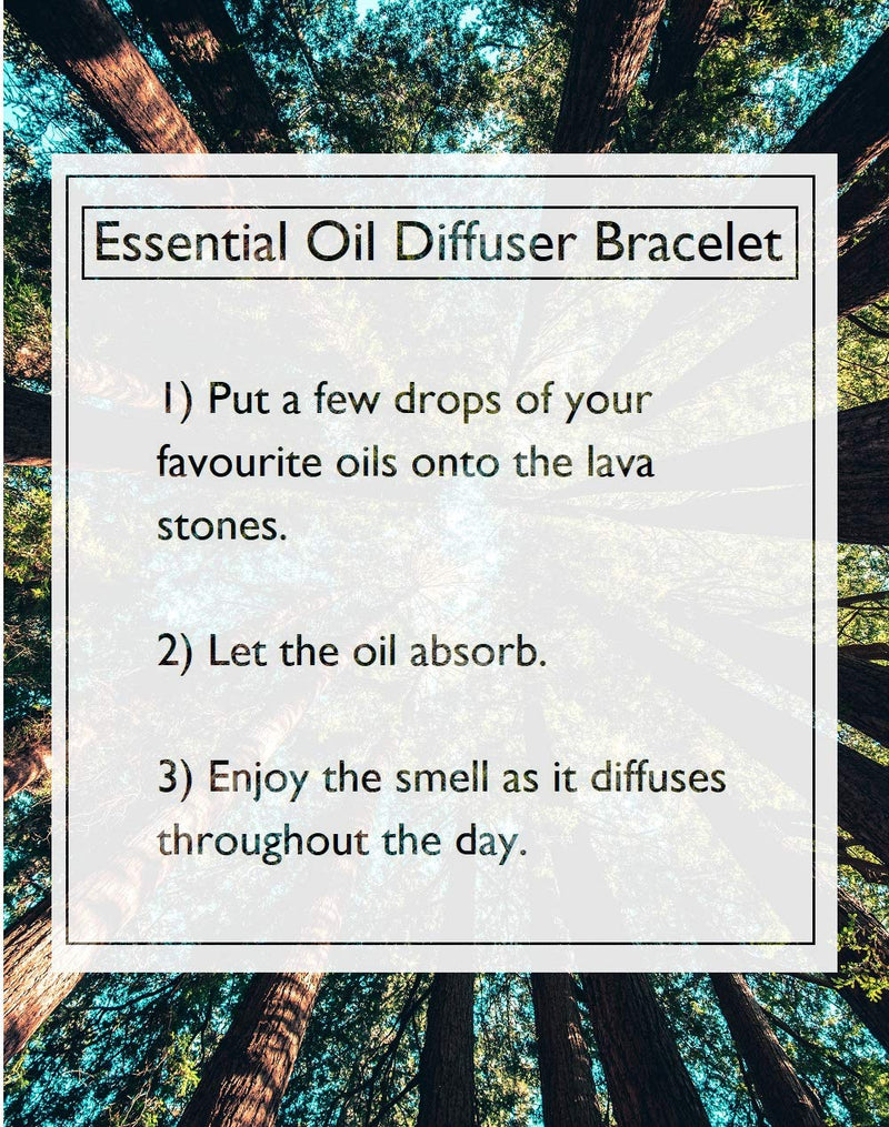 Anxiety Bracelet for Women | Lava Stone Aromatherapy Bracelet | 10ml Anxiety Essential Oil | Relaxation Aromatherapy Gift for her | Gift Box - NewNest Australia