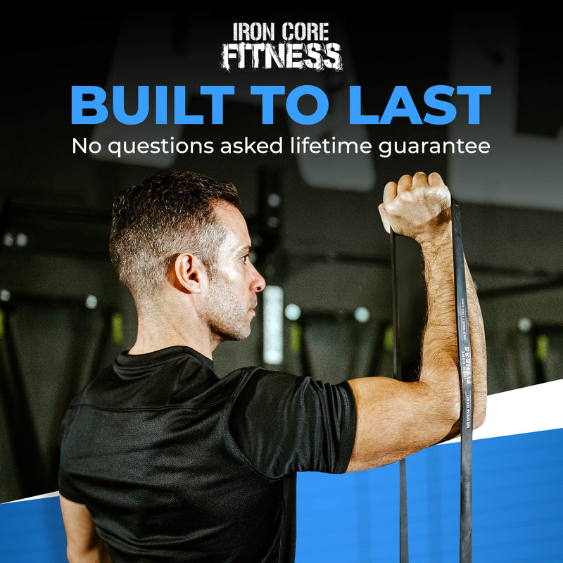 Pull Up Assistance Resistance Bands by Iron Core Fitness- Strength Power Flexibility Training at Home or Gym. Ebooks and Workout Chart Included. #3 Black - NewNest Australia