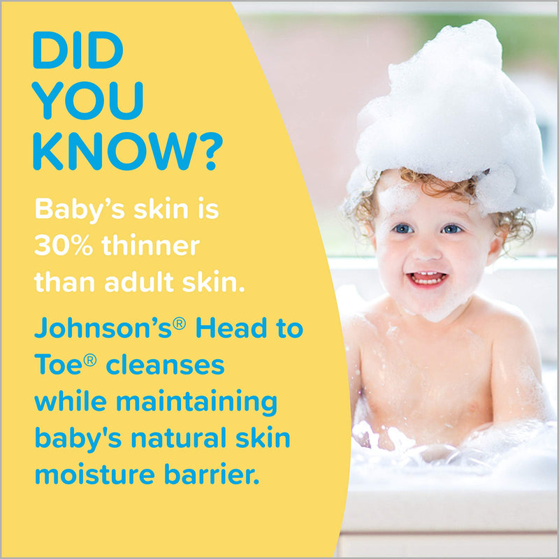 Johnson's Head-to-Toe Gentle Tear-Free Baby & Newborn Wash & Shampoo, Sulfate-, Paraben- Phthalate- & Dye-Free, Hypoallergenic Wash for Sensitive Skin & Hair, 27.1 fl. Oz Johnsons HTT Wash & Shampoo 27.1 oz - NewNest Australia