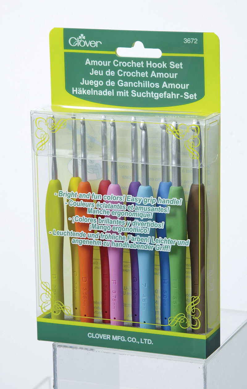 Clover 3672 Amour Crochet Hook Set, 10 sizes - NewNest Australia