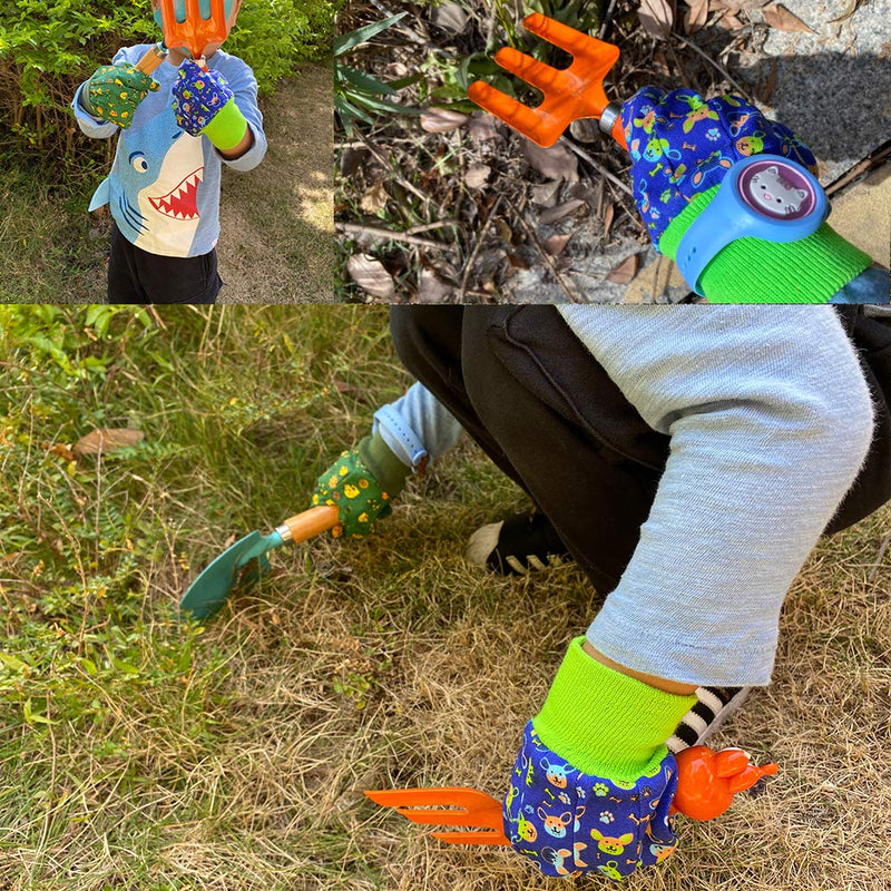 Kids Gardening Tools Set Metal Hand Shovel Mini Garden Tools for Kids, Safe Toy Gardening Tools for Soil Planting Digging Transplanting 4 Pieces 4Pack - NewNest Australia