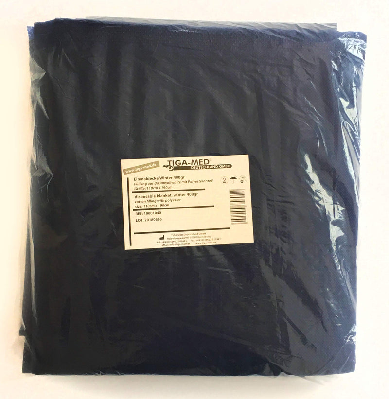 Tiga-Med patient blanket/disposable blanket with polyester-cotton wadding filling, 400g thick, 110x190cm, emergency blanket for fire brigade rescue service - NewNest Australia