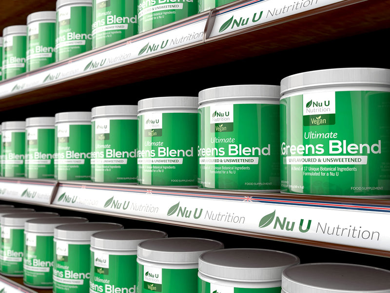 Super Greens Powder - 17 Superfoods Powder - 300g 60 Servings - Vitamin & Mineral Rich Formula - No Artificial Ingredients - Vegan & Vegetarian Friendly - Best Value - Made in The UK - NewNest Australia