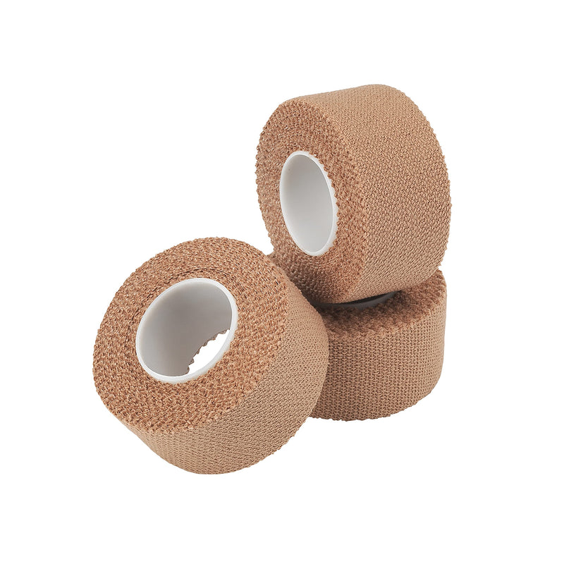HypaPlast Stretch Fabric Dressing Strip, Medium, 6cm x 3m with HypaBand Tan EAB Tape, Small (2.5cm x 4.5m) - Pack of 3 6 cm (3 Metres) Fabric Dressing Strip + Tape Rolls - NewNest Australia