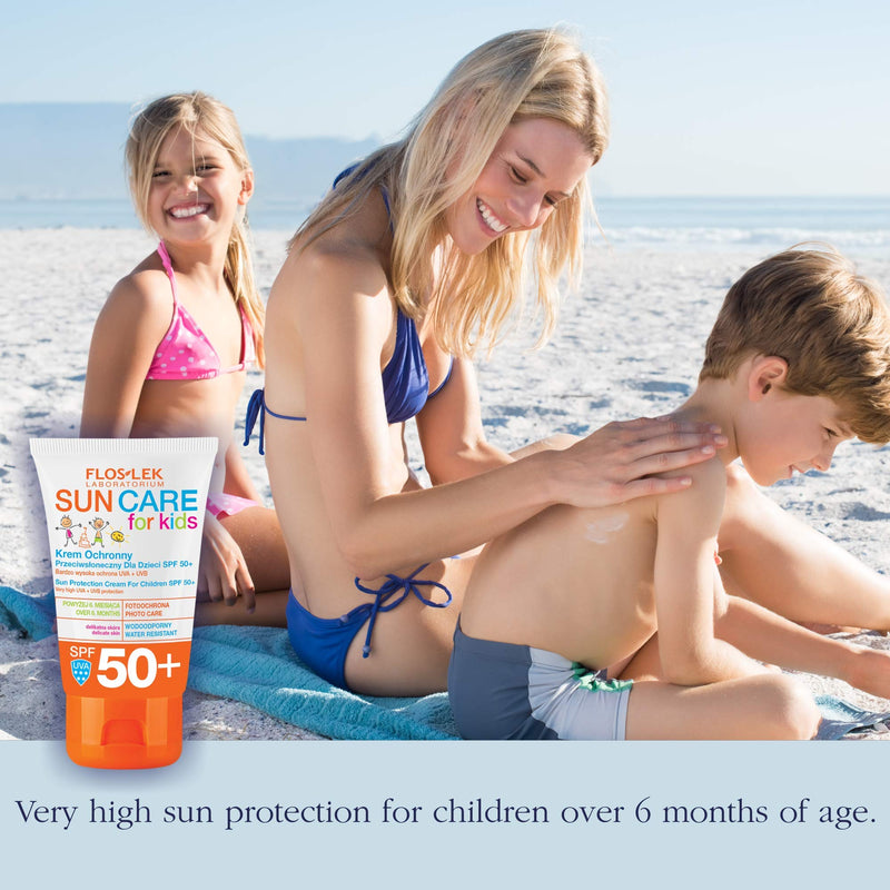 FLOSLEK Sun Protection Cream for Children SPF 50+ | 50 ml | Delicate Skin Protection | Intended for Kids Over 6 Months Old | Manufactured in EU - NewNest Australia