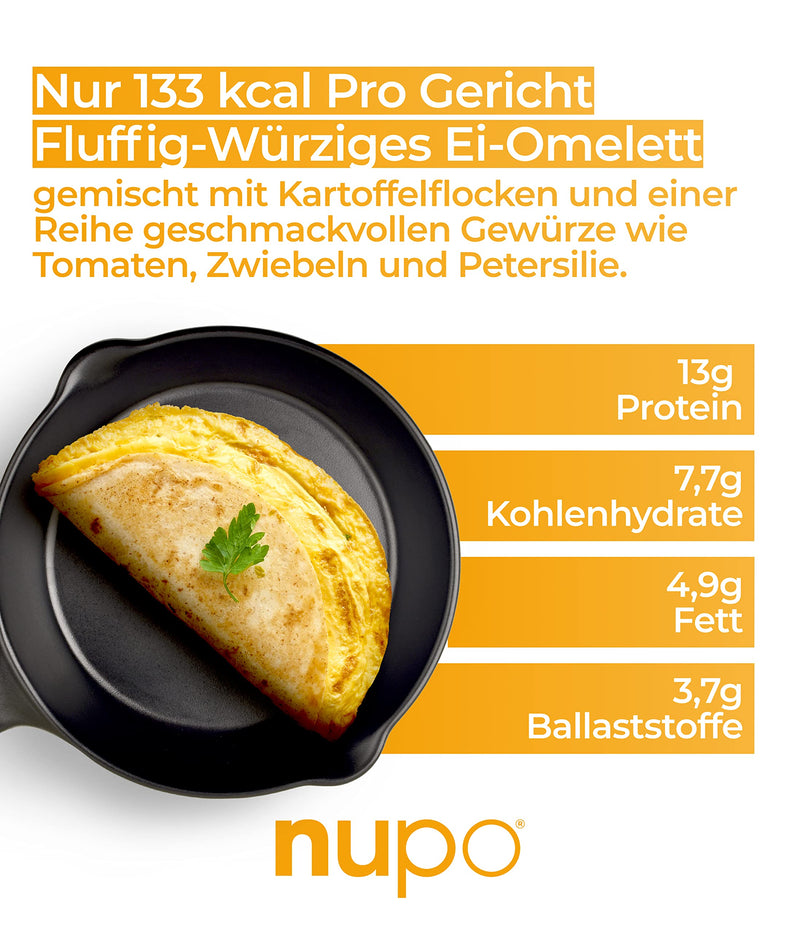 NUPO® Diet Meal Replacement extreme [Egg Omelette - 10 portions] - Low calorie diet, gluten free & GMO free - Complete meal replacement for weight loss - Food replacement - Food replacement for weight loss Egg Omelette 10 portions (pack of 1) - NewNest Australia