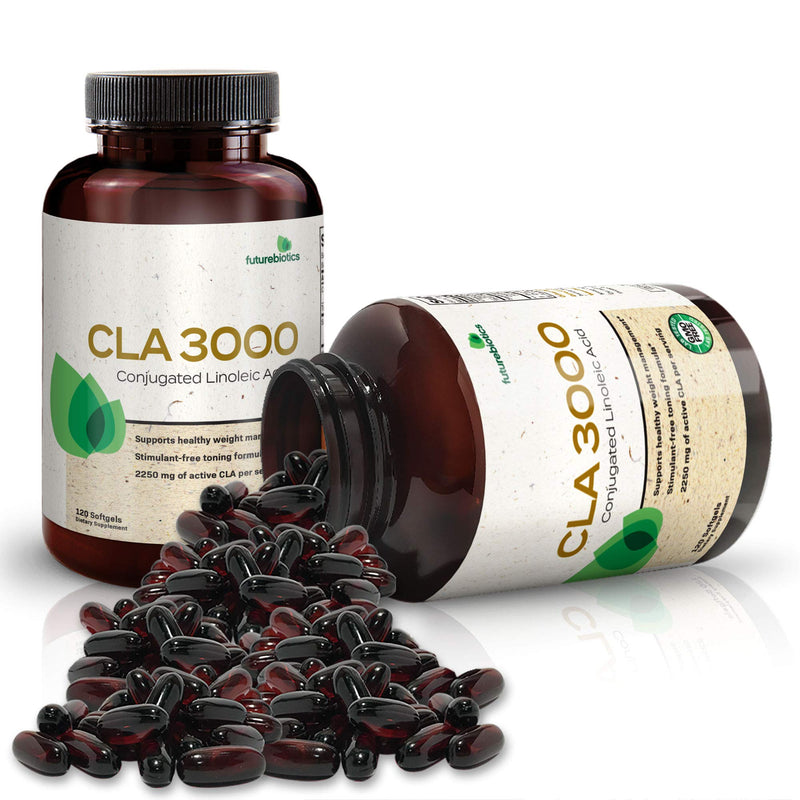 Futurebiotics CLA 3000 Extra High Potency – Naturally Supports Healthy Weight Management, Increase Lean Muscle Mass - Non-Stimulating Conjugated Linoleic Acid, Non GMO, 120 Softgels - NewNest Australia