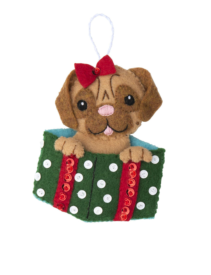 Bucilla, Christmas Dogs, Felt Applique Ornament Kit, Set of 6 - NewNest Australia