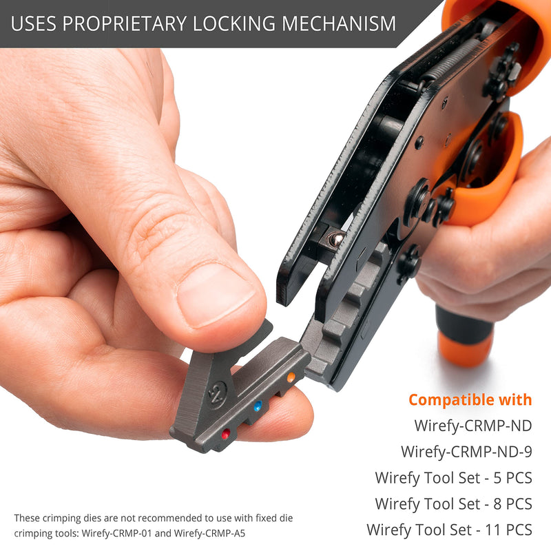 Wirefy Crimping Die for Heat Shrink Butt Connectors - 22-8 AWG A1 - For Heat Shrink Butt Connectors - NewNest Australia