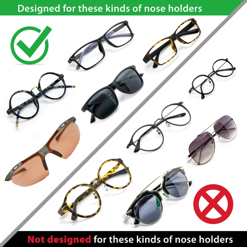 Setex Gecko Grip 1mm Anti Slip Eyeglass Nose Pads, (5 Black Pair) USA Made, Innovative Microstructured Fibers, 1mm x 7mm x 16mm 5 Black Pairs - NewNest Australia
