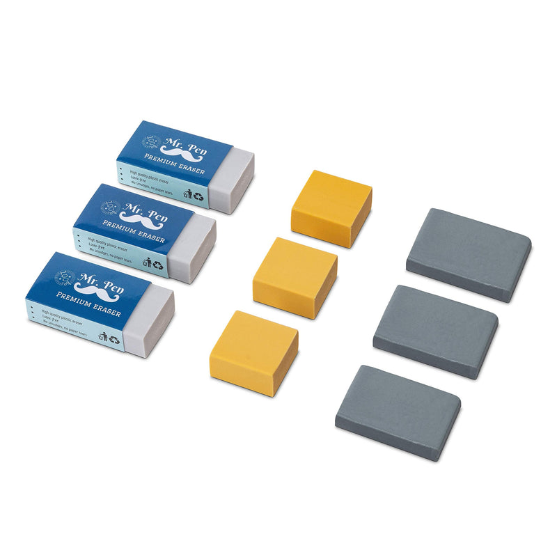Mr. Pen Eraser Set with Kneaded Erasers, Gum Erasers and Pencil Erasers, Pack of 9 - NewNest Australia