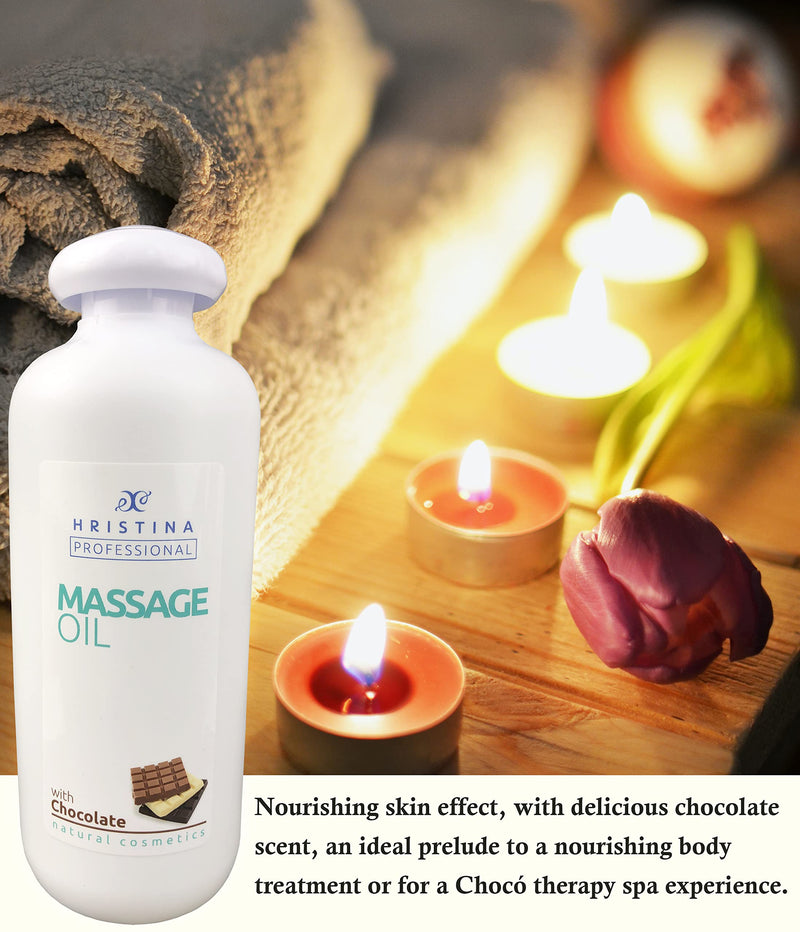 Chocolate Massage Oil For Relaxing Body Massage And Skin Care | Natural Blend Of Grape Seed And Avocado Oil Enriched With Dark Chocolate Fragrance For Massage Therapy, 500 Ml - NewNest Australia