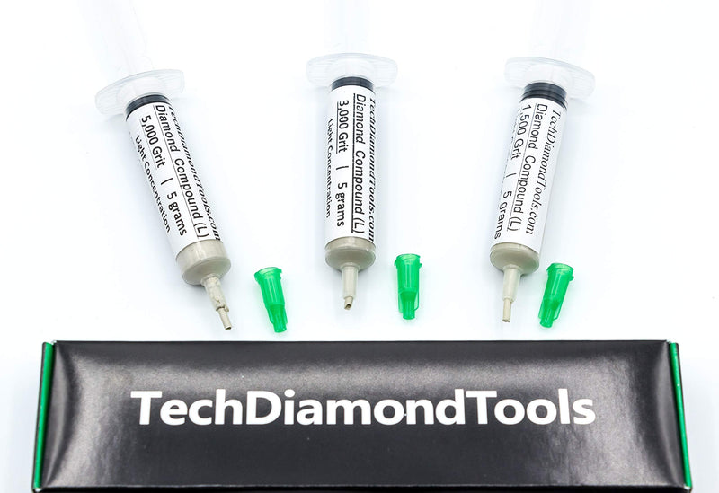 TechDiamondTools Kit of 3 Diamond Polishing Compound Polishing Paste 1500 3000 5000 Grit for Marble Glass Metal Rock Jewelry Resin Silver Gemstone with 10% of Diamond Powder USA Made 5000 3000 1500 grit - NewNest Australia