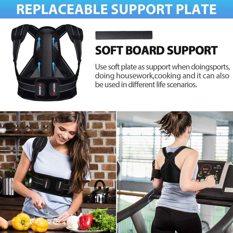 AVIDDA Posture Corrector for Men Women, Back Brace with Replaceable Support Plate, Breathable and Adjustable Back Support Providing Pain Relief from Back, Neck & Shoulder XL XL (Pack of 1) - NewNest Australia
