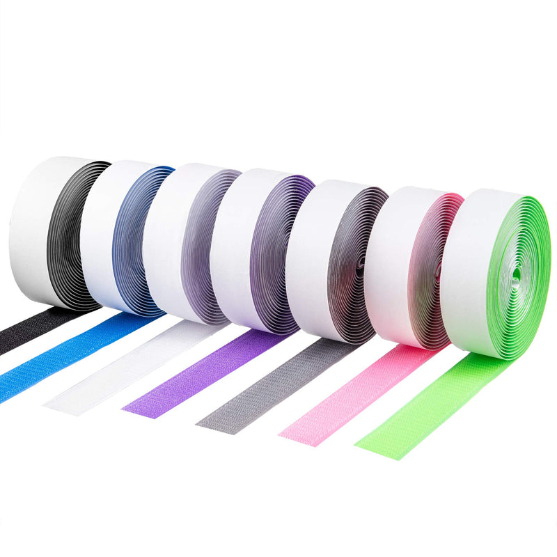 BRAVESHINE Hook Loop Roll with Adhesive - 1.2 Inch 16.5FT Heavy Duty Hook and Loop Strips - Industrial Strength Sticky Back Fabric Fastener Tape for Sewing Craft, Mounting or Hanging Items - Grey - NewNest Australia