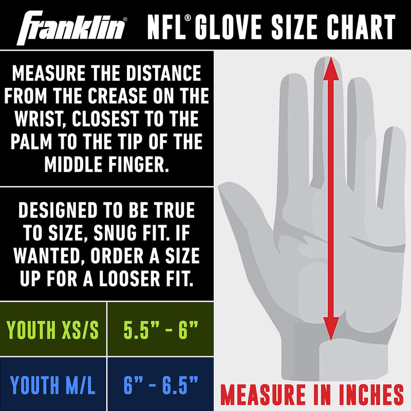Franklin Sports Youth NFL Football Receiver Gloves - Kids Football Gloves Pair - NFL Team Logos and Silicone Palm - All Youth Sizes - Great Game Gear + Football Costume Accessory Philadelphia Eagles Youth Medium/Large - NewNest Australia