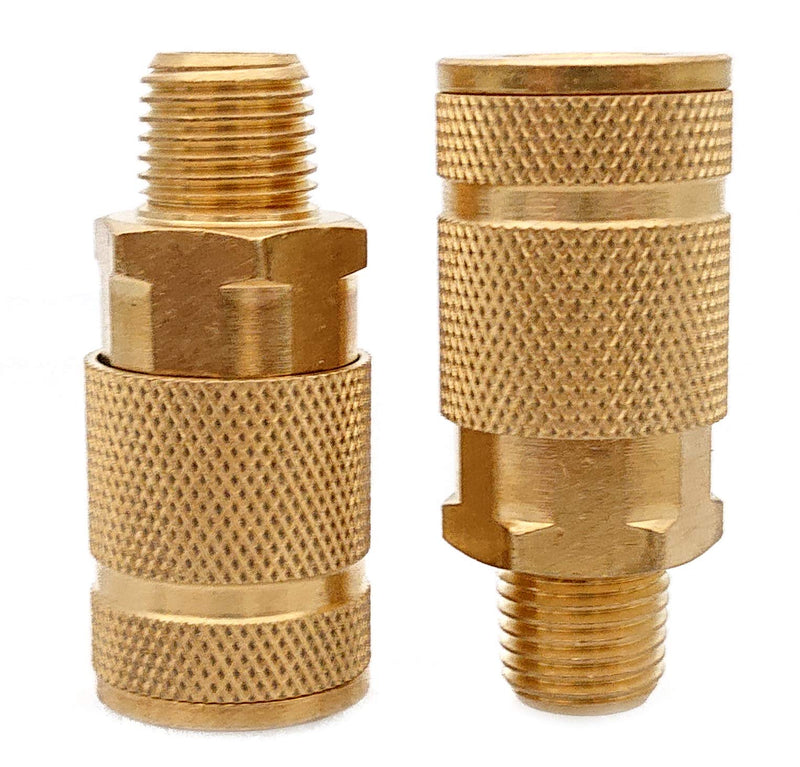 Tanya Hardware Coupler and Plug Kit (14 Piece), Automotive Type C, 1/4 in. NPT, Solid Brass Quick Connect Air Fittings Set 14 Piece - NewNest Australia