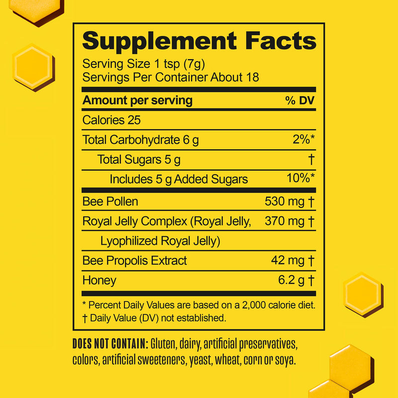BEEKEEPER'S NATURALS B.Powered - Fuel Your Body & Mind, Helps with Immune Support, Mental Clarity, Enhanced Energy & Athletic performance - Propolis, Royal Jelly, Bee Pollen, Honey (4.4 oz) 4.4 Oz - NewNest Australia