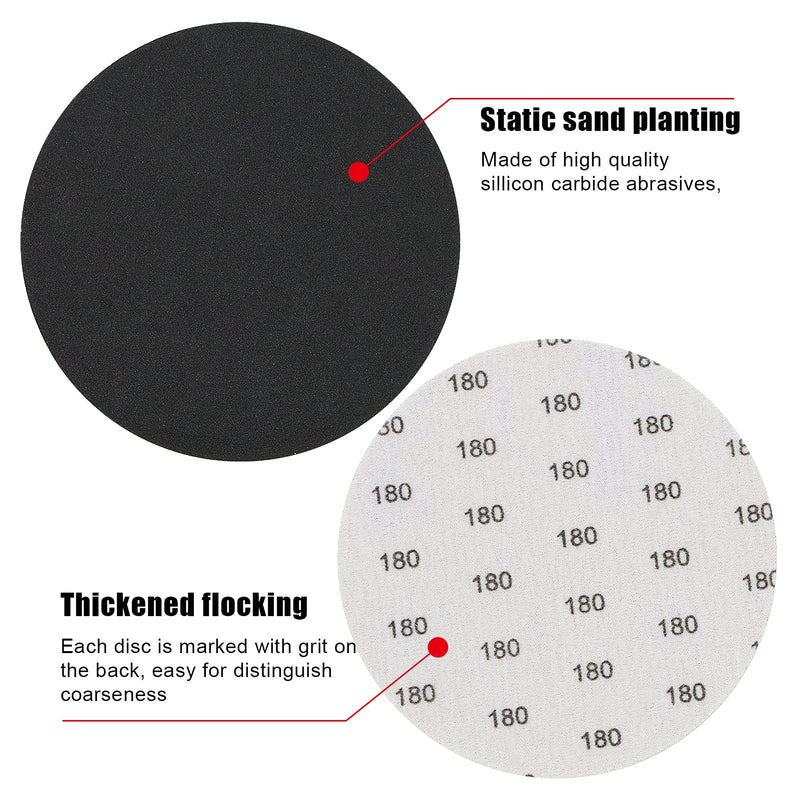 VIBRATITE 6 Inch Sanding Discs-30 Packs Hook & Loop Wet Dry Sandpaper 180 Grit Random Orbital Sander for Automotive Wood Metal Plastic Sanding Polishing - NewNest Australia