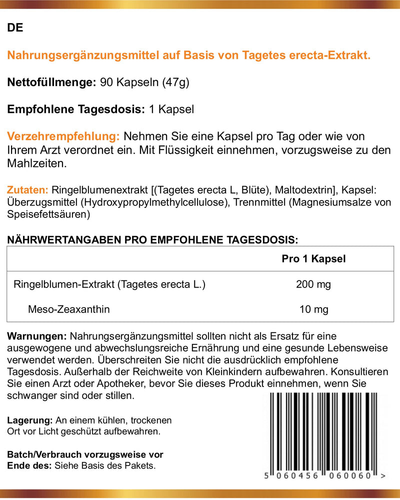 Meso Zeaxanthin Vision Defender Mz Dietary Supplement: For Eyes - Protect And Improve Macula Health And Eye Care With Vegan-Friendly Highly Effective Meso-Zeaxanthin (90 Capsules) - NewNest Australia