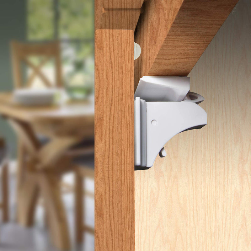 Enovoe Magnetic Locks - 12 Locks + 2 Keys - Magnetic Baby Safety Cabinet and Drawer Locks Child Proof Your Kitchen and are Easy to Install - No Drill, Tools or Screws Needed - NewNest Australia