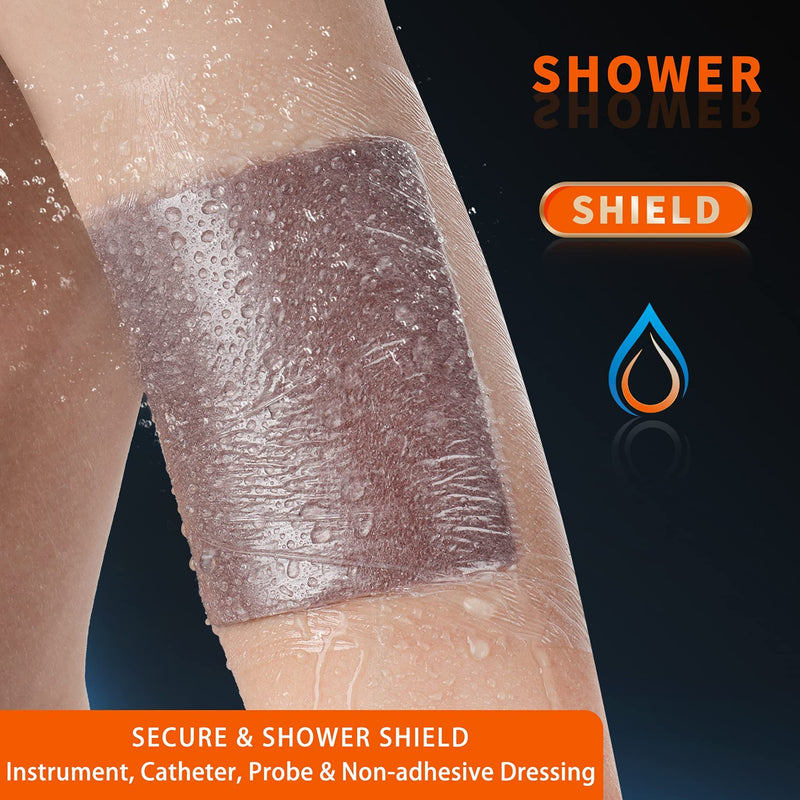 Transparent Film Dressing, Tattoo Aftercare Bandage, Shower Shield Water Barrier, PICC Catheter Shower Cover Protector, Waterproof Adhesive Wound Patch, 6''x8'', 10Pack by EalionMed 10 Count (Pack of 1) - NewNest Australia