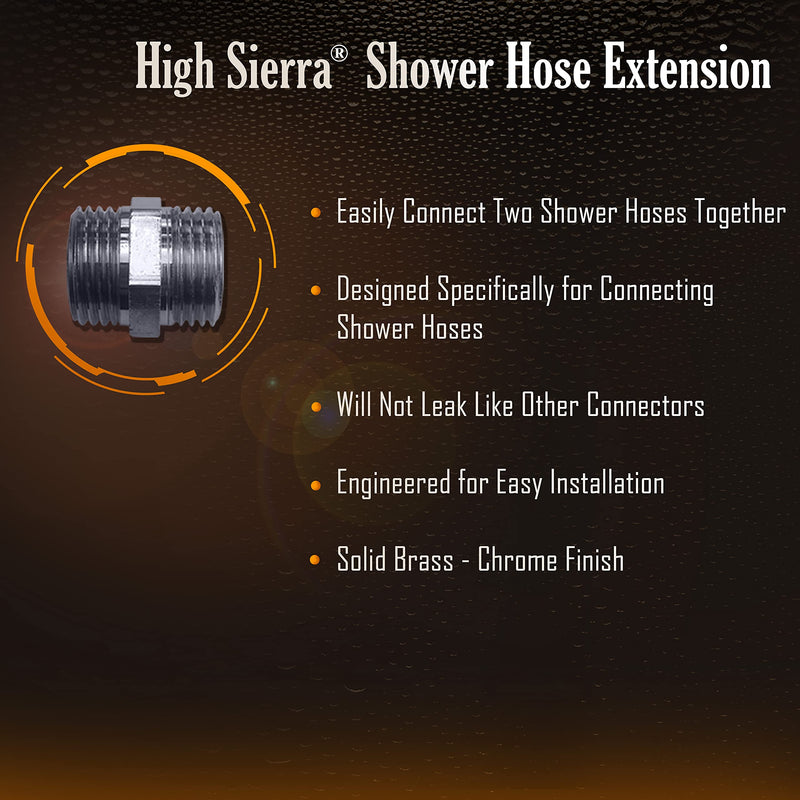 Shower Hose Extension - Shower Hose Extender - Easily Connects Two Shower Hoses Together - Solid Brass - NewNest Australia