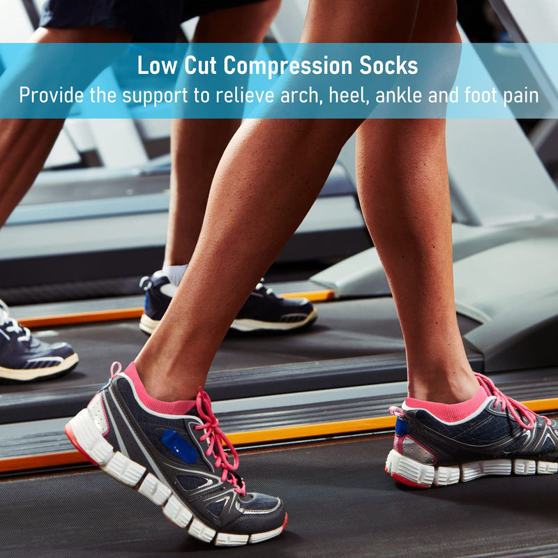 CWVLC Unisex Cushioned Compression Athletic Ankle Socks Multipack Large 6-pairs (Charcoal2,watermelon2,white2) - NewNest Australia