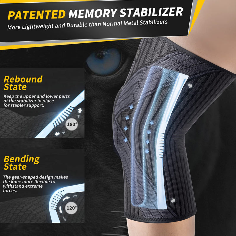 Cambivo 2 X Knee Support For Men And Women, Knee Pads With Side Stabilizers And Patella Gel Pad, Bandage Knee Support For Running, Sports, Acl, Arthritis, Meniscus Tear, Pain Relief - NewNest Australia