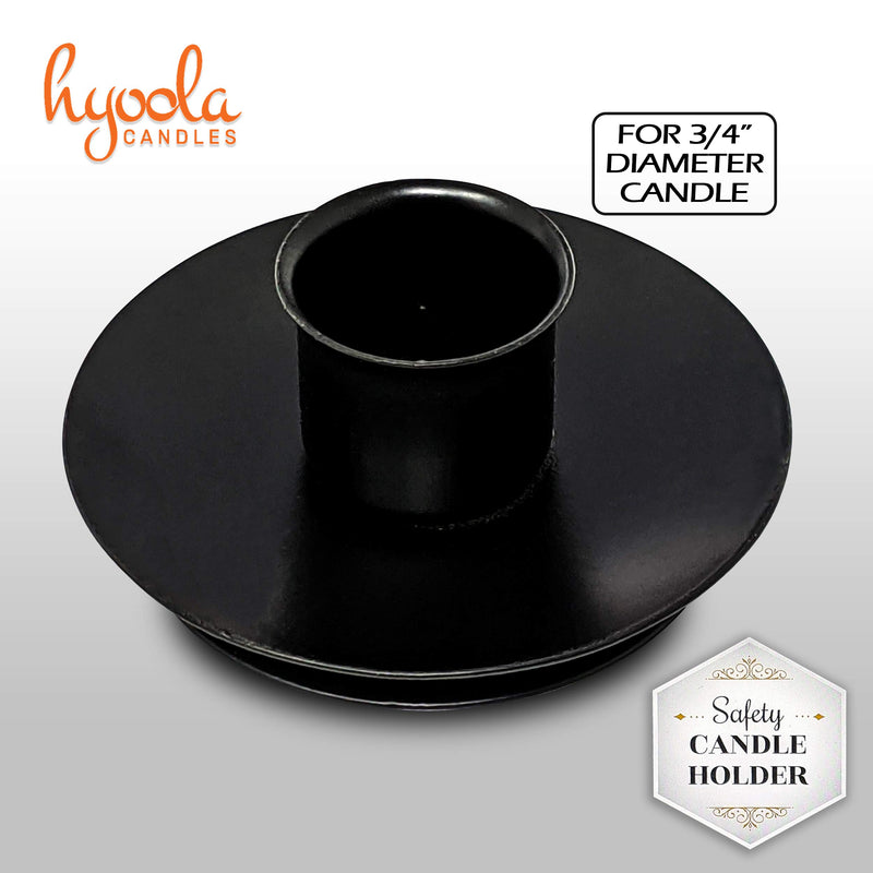 NewNest Australia - Safety Candle Holder- Black - for 3/4 inch Diameter Candle 