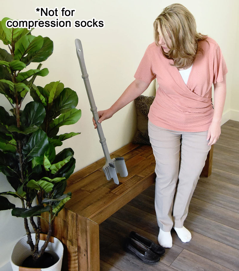Sock Ox - Extended Length Sock Remover and Long Shoe Horn - Easy On and Off Stocking Slider - Dressing Aid for Senior Men and Women - NewNest Australia