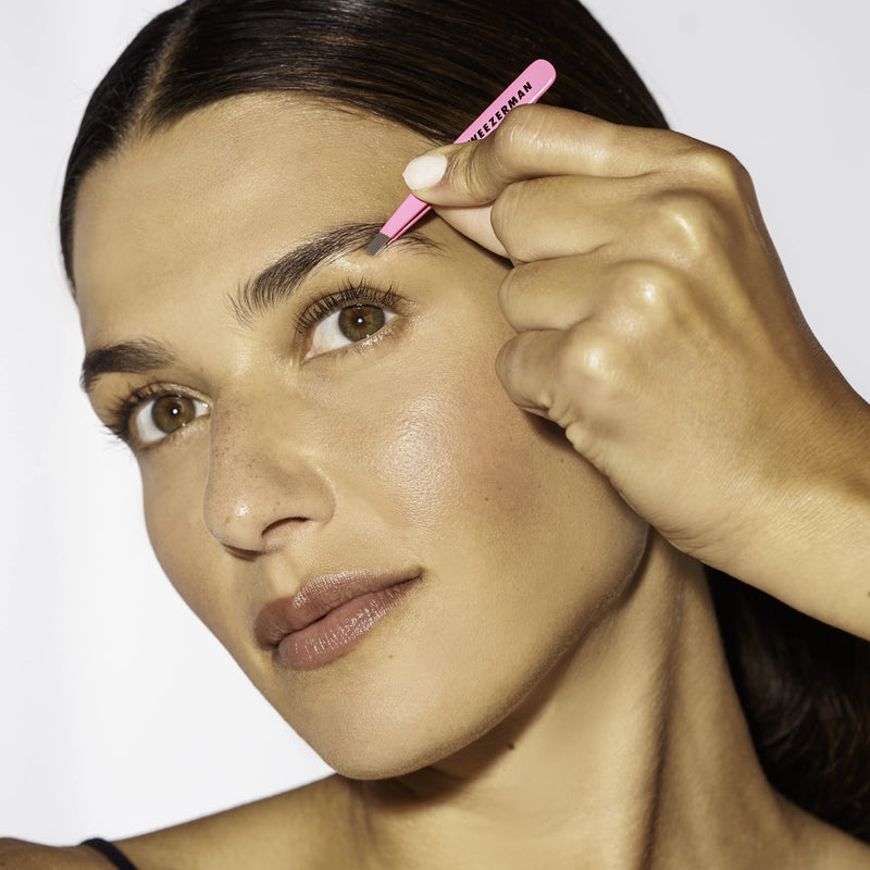 Tweezerman Stainless Steel Mini Slant Tweezer, Neon Pink, 1 Count Flamingo Pink - NewNest Australia