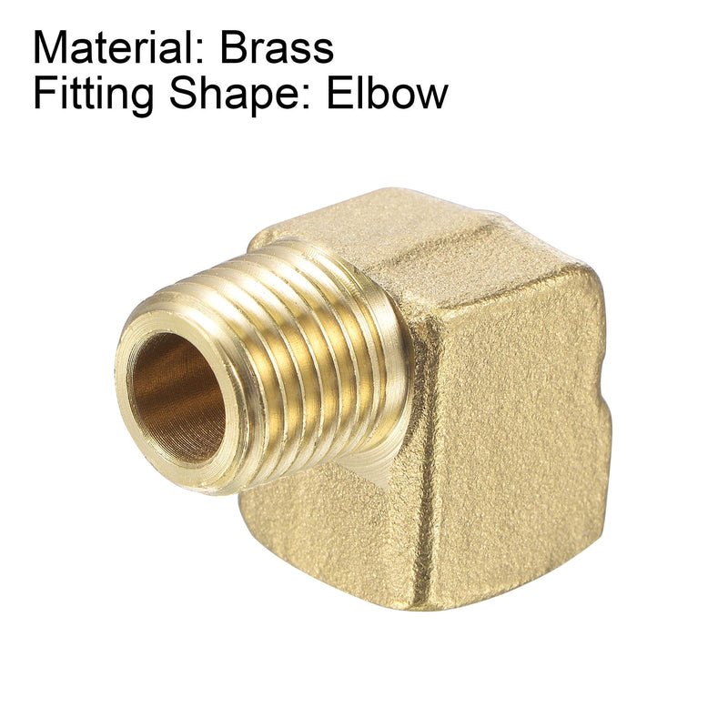uxcell Brass Hose Fitting Elbow 1/4 NPT Male to Female Thread Right Angle Pipe Connector Adapter - NewNest Australia