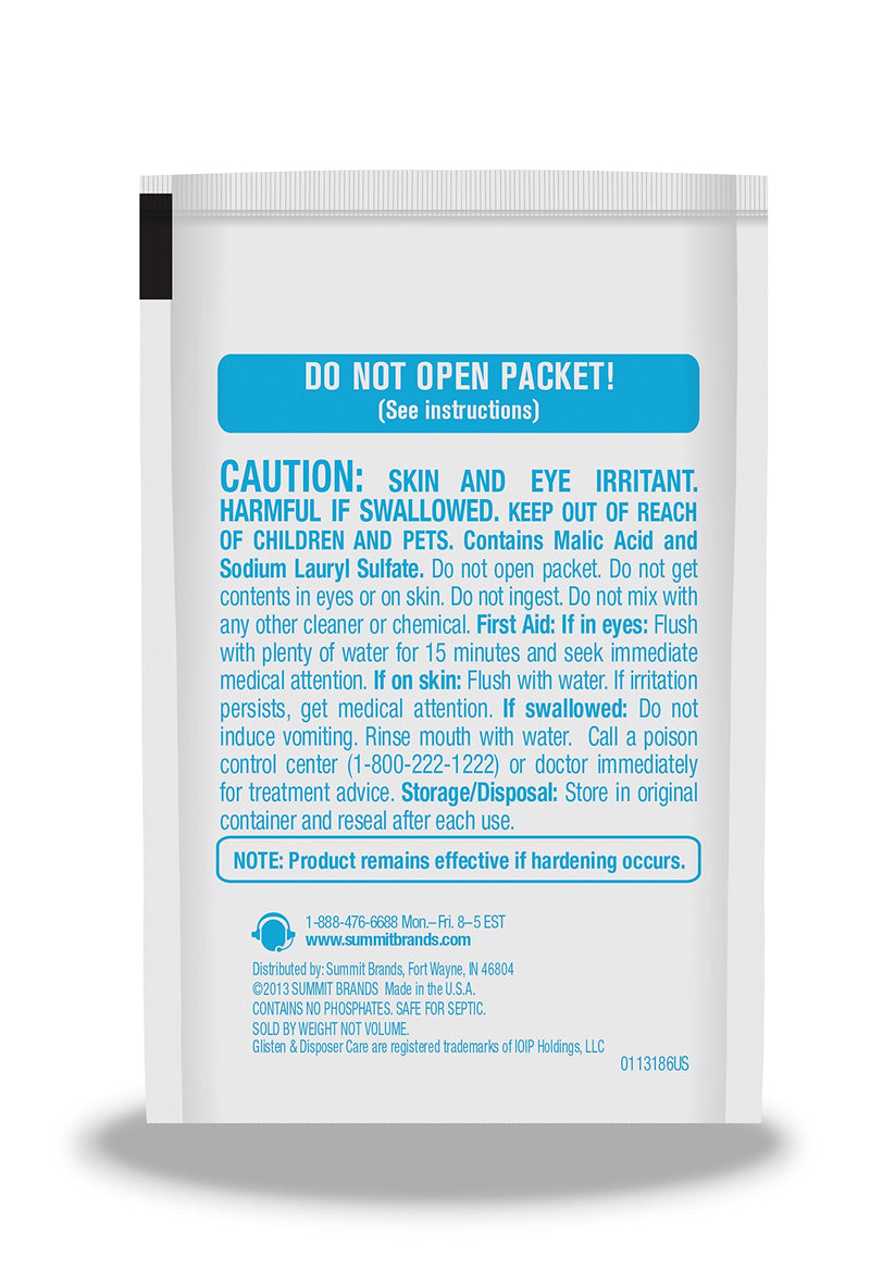 Glisten DP06N-PB Garbage Disposer Foaming Cleaner, Lemon Scent, 2-Pack (8 Uses), 2 Pack, Blue, 9 Ounce - NewNest Australia