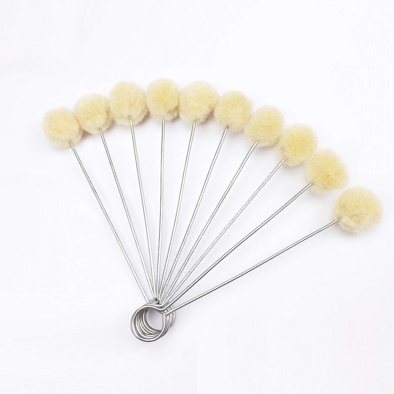 25 Pieces Wool Daubers Ball Brush Leather Dye Tool with Metal Handle Applicator for DIY Crafts Projects - NewNest Australia