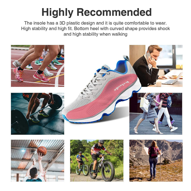Orthotic Insoles, High Arch Support Soft Insert for Flat Feet, Plantar Fasciitis, Feet Pain, Foot Valgus, Over Pronation, Walking Fit Insoles for Men and Women UK-8-270mm Red - NewNest Australia
