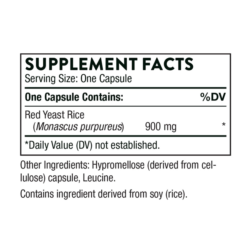 Thorne Research - Choleast-900 - 900 mg Red Rice Yeast Extract - 120 Capsules - NewNest Australia