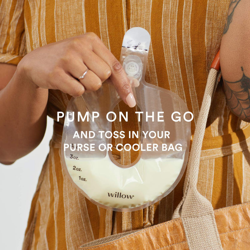 Willow Pump Spill-Proof Breast Milk Bags, 48 Count | Holds 4 oz. Per Bag | Self-Sealing Storage Bags, Recyclable & BPA Free | Breast Feeding Essential for The Willow Pump - NewNest Australia