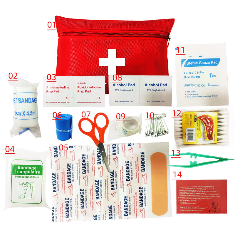 First Aid Kit, Outdoor Emergency Bag, Can Handle Emergencies In The Family, 94 Pieces Mini First Aid Kit, For Home, Car, Travel, Office, Sports, Hiking, Camping, Rescue Emergency Outdoors - NewNest Australia