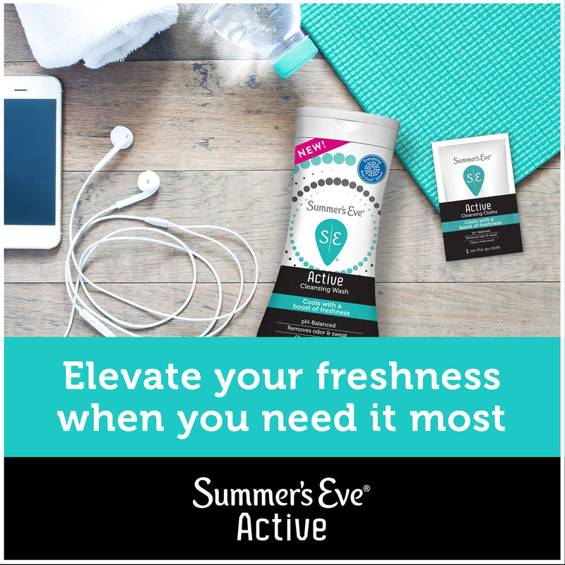 Summer's Eve Active Cooling Feminine Cleansing Wash, mint, eucalyptus, 12 Fl Oz 12 Fl Oz (Pack of 1) - NewNest Australia