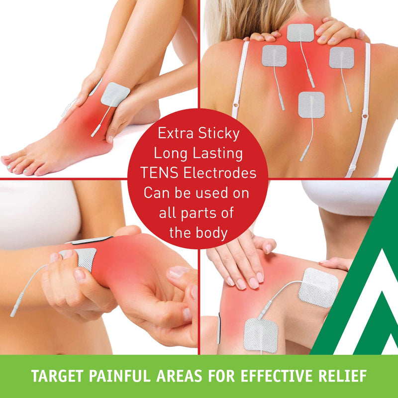 Med-Fit 1® Tens pads 16 pads 4 packs of the highest quality extra long lasting self adhesive Tens pads size 5cm x 5cm 2"x 2" Med-Fit pads use patented Hydro - gel for guaranteed long life - NewNest Australia